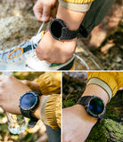 Galaxy Watch 5 / 4 (44mm) Case + Band + Wire | Fusion-X Guard - Rugged black protective watch case and band on a wrist.