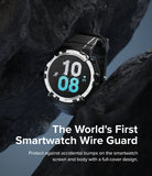 Galaxy Watch 5 / 4 (44mm) Case + Band + Wire | Fusion-X Guard - Smartwatch with a protective wire guard frame between rocks.