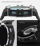 Galaxy Watch 5 / 4 (44mm) Case + Band + Wire | Fusion-X Guard - Close-up views of protective watch case and wire guard.