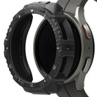 Galaxy Watch 5 Pro (45mm) Case | Fusion-X - Rugged black protective bezel hovering over a Galaxy Watch 5 Pro.