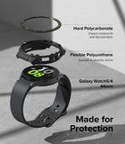 Galaxy Watch 5 / 4 (44mm) Case | Fusion-X - Exploded view of a watch case with polycarbonate and polyurethane layers.