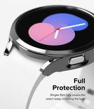 Galaxy Watch 5 (40mm) Case | Slim - Close-up of a black protective case on a white Galaxy Watch 5, highlighting full coverage.