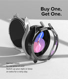 Galaxy Watch 5 (40mm) Case | Slim - Two slim protective cases for Galaxy Watch 5, one clear and one black, displayed on a white surface.
