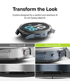 Galaxy Watch 5 44mm Case | Slim - Clear protective case on a Galaxy Watch 5, comparing fit against a Galaxy Watch 4.