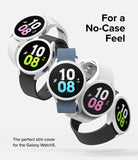Galaxy Watch 5 44mm Case | Slim - Five Galaxy Watch 5 units with slim protective cases in various colors floating.