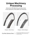 Galaxy Watch 6 Classic 43mm | Inner Bezel Styling - Close-up comparison of CNC-machined stainless steel bezel designs.
