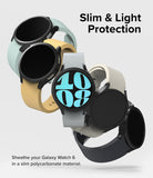 Galaxy Watch 6 44mm Case | Slim - Five Galaxy Watch 6 units with slim cases in various colors floating against a white background.