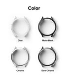 Galaxy Watch 6 40mm Case | Slim - Four Galaxy Watch 6 cases in clear, matte black, chrome, and dark chrome finishes.