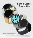 Galaxy Watch 6 40mm Case | Slim - Five Galaxy Watch 6 units in various colors floating against a light background.