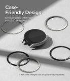 Galaxy Watch 6 40mm Screen Protector for Bezel Styling | Glass - R3 - Watch face with screen protector and bezel rings.