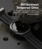 Galaxy Watch Ultra | Bezel Styling Premium & Glass - A large rock rests on a smartwatch screen to demonstrate 9H hardness.