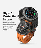 Galaxy Watch Ultra | Bezel Styling Premium & Glass - Two Galaxy Watch Ultra units with protective bezels and glass.