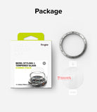 Galaxy Watch Ultra | Bezel Styling & Glass - Ringke combo pack with silver watch bezel and tempered glass screen protector.