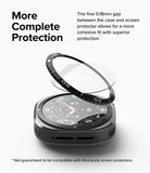 Galaxy Watch Ultra | Bezel Styling & Glass - Exploded view of a smartwatch with a protective bezel and glass screen cover.