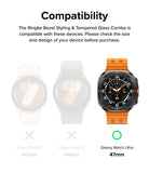 Galaxy Watch Ultra | Bezel Styling & Glass - Compatibility chart showing Galaxy Watch Ultra 47mm is the only supported model.