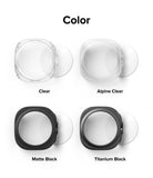 Galaxy Watch Ultra | Slim & Glass - Four color options for watch cases: Clear, Alpine Clear, Matte Black, and Titanium Black.