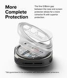 Galaxy Watch Ultra | Slim & Glass - Protective watch case and screen protector hovering above a Galaxy Watch Ultra.