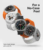 Galaxy Watch Ultra | Slim & Glass - Five Galaxy Watch Ultra smartwatches with various bands floating against a white background.