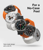 Galaxy Watch Ultra | Slim & Glass - Five Galaxy Watch Ultra smartwatches with clear slim cases and colorful bands.