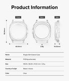Galaxy Watch Ultra | Slim Extend & Glass - Technical diagram showing front, back, and side views with dimensions.