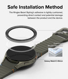 Galaxy Watch 7 40mm | Bezel Styling Premium & Glass - Exploded view of bezel, adhesive tape, and Galaxy Watch 7.