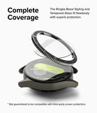Galaxy Watch 7 40mm | Bezel Styling Premium & Glass - Bezel styling and tempered glass hovering above a smartwatch.