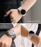Galaxy Watch 7 (40mm) | Bezel Styling & Glass - Three views of a Galaxy Watch 7 with different bezel and strap styles.