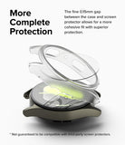 Galaxy Watch 7 (40mm) | Slim & Glass - Exploded view of a watch case and screen protector hovering over a Galaxy Watch.