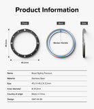 Galaxy Watch 7 44mm | Bezel Styling Premium & Glass - Technical diagram showing front, back, and side views with dimensions.