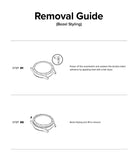 Galaxy Watch 7 (40mm) | Bezel Styling & Glass - Two-step instructional diagram for removing watch bezel styling.