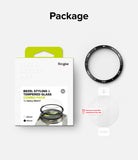 Galaxy Watch 7 (44mm) | Bezel Styling & Glass - Retail packaging, black numbered watch bezel, and tempered glass screen.