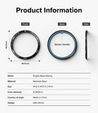 Galaxy Watch 7 (44mm) | Bezel Styling & Glass - Front, back, and side views of a black stainless steel watch bezel.