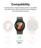 Galaxy Watch 7 (44mm) | Slim & Glass - Compatibility chart showing the 44mm model as the only supported device.
