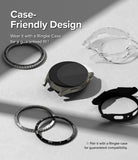 Galaxy Watch 7 44mm Screen Protector | Glass - R6 - Galaxy Watch 7 with screen protector surrounded by various cases.