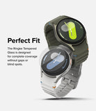 Galaxy Watch 7 40mm Screen Protector | Glass - R4 - Two Galaxy Watches with a tempered glass screen protector hovering above.
