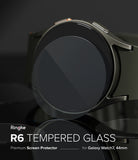 Galaxy Watch 7 44mm Screen Protector | Glass - R6 - Tempered glass screen protector hovering over a Galaxy Watch 7.