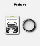 Galaxy Watch 8 Classic 46mm | Bezel Styling Premium - Ringke bezel styling packaging next to a black watch bezel ring.