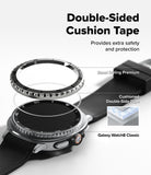 Galaxy Watch 8 Classic 46mm | Bezel Styling Premium - Exploded view of a watch bezel with adhesive tape for protection.