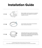 Galaxy Watch 8 Classic 46mm | Bezel Styling Premium - Three-step installation guide for attaching a watch bezel cover.