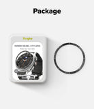 Galaxy Watch 8 Classic 46mm | Inner Bezel Styling - Ringke inner bezel styling packaging and a black watch bezel ring.