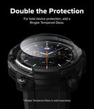 Galaxy Watch 8 Classic 46mm Case + Band | Rugged Gear - Galaxy Watch 8 Classic 46mm Case + Band - Rugged black watch case with a floating tempered glass screen protector.
