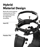 Galaxy Watch 8 Classic 46mm Case + Band | Rugged Gear - Galaxy Watch 8 Classic 46mm Case + Band - Exploded view of a black watch case showing hard PC and flexible TPU layers.