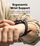 Galaxy Watch 8 Classic 46mm Case + Band | Rugged Gear - Galaxy Watch 8 Classic 46mm Case + Band - Rugged black watch case and band worn on a wrist with ergonomic stopper design.
