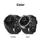 Galaxy Watch 8 Classic 46mm Case + Band | Rugged Gear - Two rugged smartwatches in all-black and black-silver colorways.