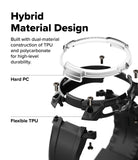 Galaxy Watch 8 Classic 46mm Case + Band | Rugged Gear - Exploded view showing hard PC and flexible TPU watch case parts.