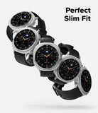 Galaxy Watch 8 Classic 46mm Case | Slim - Five Galaxy Watches with clear slim cases arranged in a diagonal cascade.