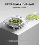 Galaxy Watch 9 / 8 40mm Screen Protector | Tempered Glass Pro - Installation tray with screen protector and spare glass.