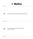 Galaxy Watch 9 / 8 44mm Case + Band | Rugged Gear - Notice sheet with text about compatibility and screw tightening instructions on a white background