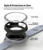 Galaxy Watch Active 2 (44mm) | Air Sports Black + Bezel Styling - Exploded view of watch case, bezel, and adhesive.