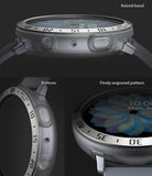 Galaxy Watch Active 2 (44mm) | Air Sports Matte Clear + Bezel Styling - Galaxy Watch Active 2 (44mm) - Close-up of matte clear case and metallic bezel styling with engraved markings on a smartwatch.